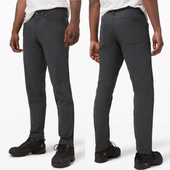 Lululemon ABC Classic-Fit Gray Trouser Pant Athleisure Warpstreme Men’s 30 - Picture 1 of 8